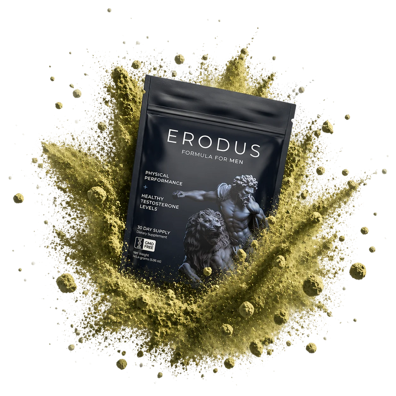 Erodus men's vitality supplement packaging